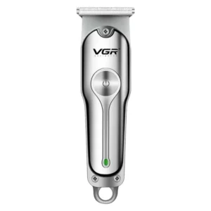 ماشین اصلاح موی سر و صورت وی جی ار مدل V-071 با تیغه دوار روکش الماس، موتور 8500 دور در دقیقه، باتری 600 میلی‌آمپر ساعت، شارژ USB، استفاده خشک و مرطوب و شانه قابل تنظیم دستی
